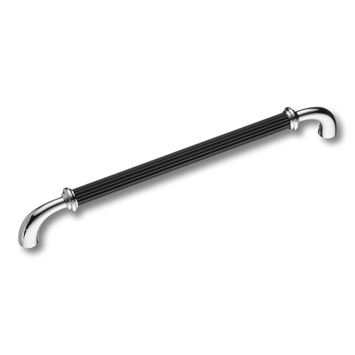 Ручка скоба 362224MP02PC02 цвет глянцевый хром с черным длина 238 мм, крепление 224 мм