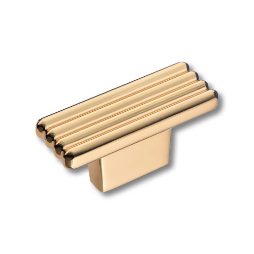 Ручка кнопка 372016MP11 цвет глянцевое золото длина 51 мм, крепление 16 мм