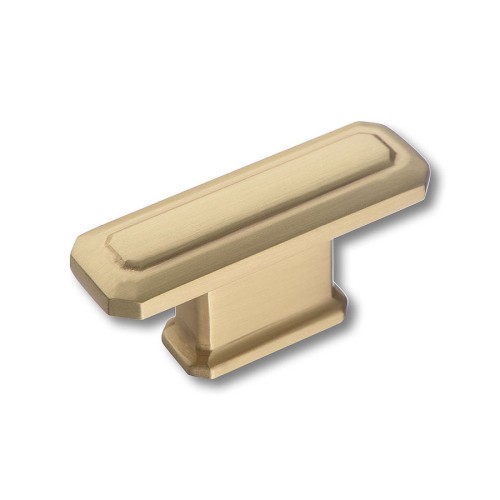 Ручка кнопка 4101 016PC35 цвет матовое золото длина 59 мм, крепление 16 мм