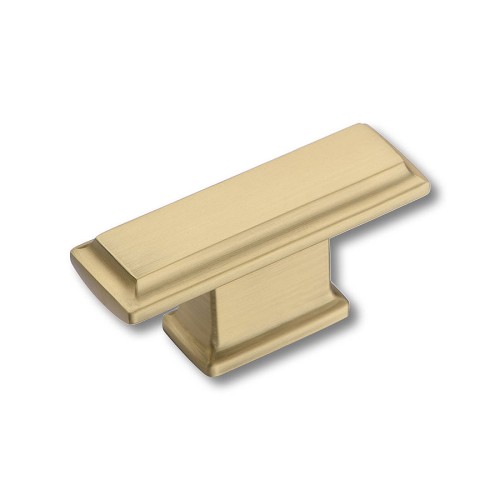 Ручка кнопка 4104 016PC35 цвет матовое золото длина 61 мм, крепление 16 мм 
