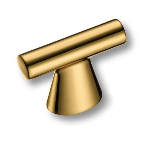 Ручка кнопка 4119 016MP11 цвет глянцевое золото длина 50 мм, крепление 16 мм