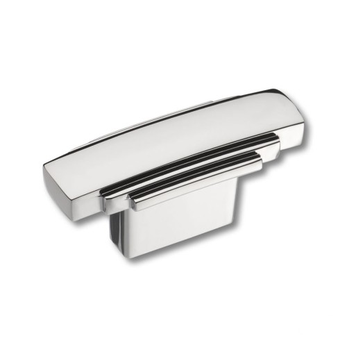 Ручка кнопка 4215 0016 CR цвет глянцевый хром длина 53 мм, крепление 16 мм