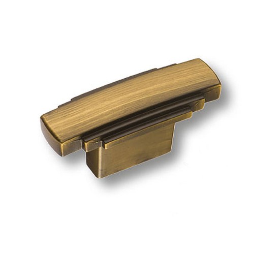 Ручка кнопка 4215 0016 MAB цвет матовая античная бронза длина 53 мм, крепление 16 мм 