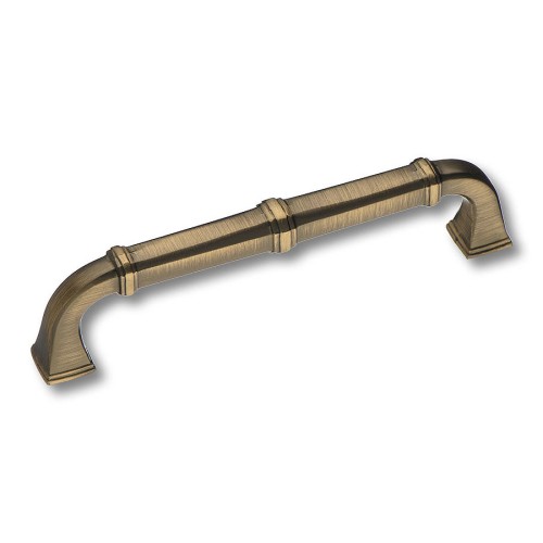 Ручка скоба 4224 0128 ABM цвет состаренная латунь длина 144 мм, крепление 128 мм