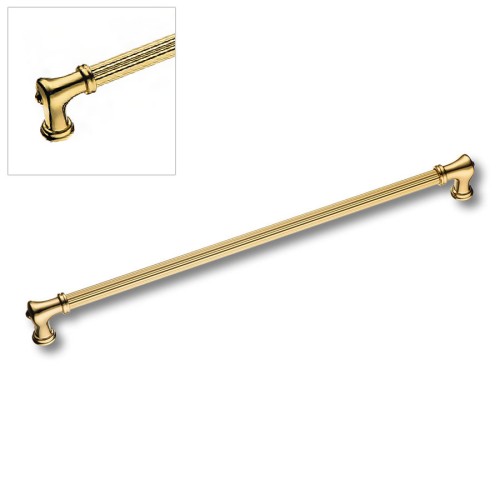 Ручка скоба 4640 0352 GL-GL цвет глянцевое золото длина 373 мм, крепление 352 мм