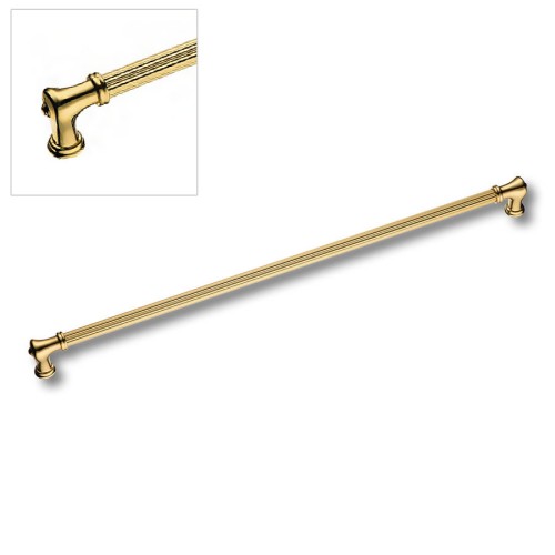 Ручка скоба 4640 0448 GL-GL цвет глянцевое золото длина 469 мм, крепление 448 мм