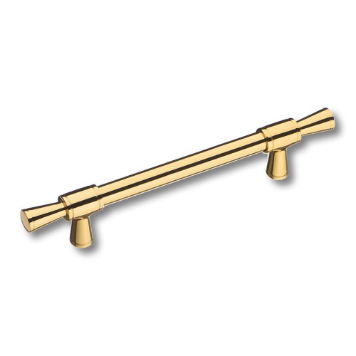 Ручка рейлинг 4690 0128 GL-GL цвет глянцевое золото длина 199 мм, крепление 128 мм 