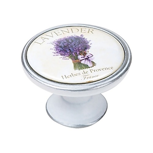 Ручка кнопка 550PB48 цвет глянцевое серебро диаметр 37 мм 