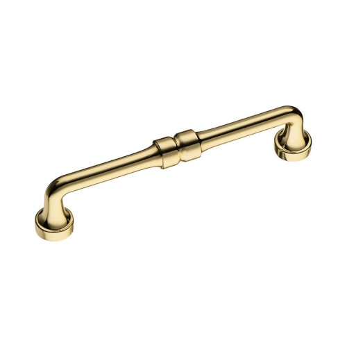 Ручка скоба 551-128-Gold цвет глянцевое золото длина 150 мм, крепление 128 мм