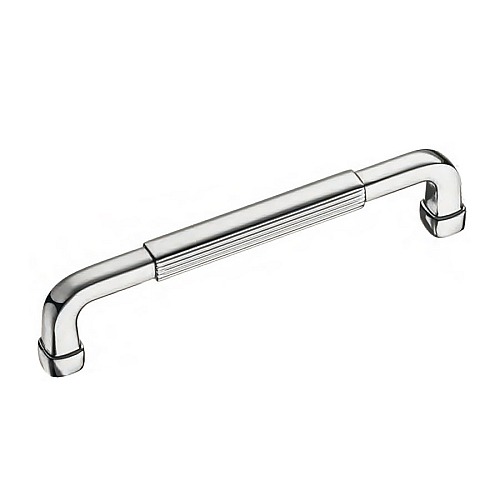 Ручка скоба 552-128-Chrome цвет глянцевый хром длина 141 мм, крепление 128 мм