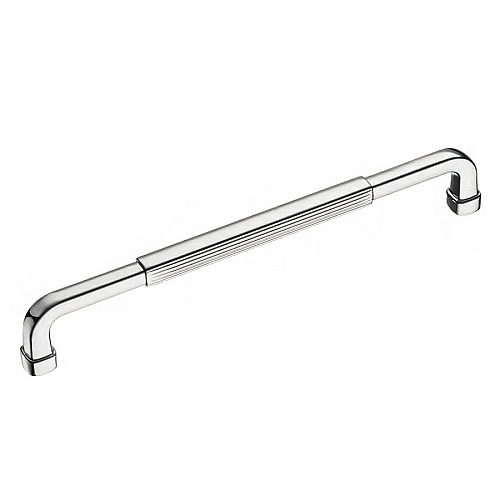 Ручка скоба 552-192-Chrome цвет глянцевый хром длина 205 мм, крепление 192 мм