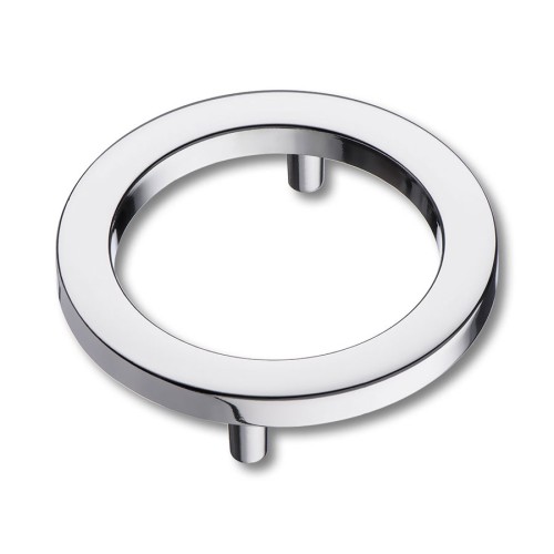 Ручка кольцо 6220 Chrome цвет глянцевый хром диаметр 74 мм, крепление 64 мм