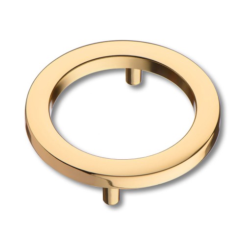 Ручка кольцо 6220 Gold цвет глянцевое золото диаметр 74 мм, крепление 64 мм 