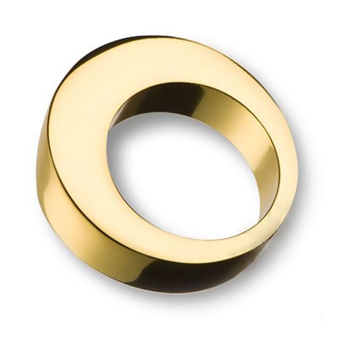 Ручка кольцо 6530 0040 GL цвет глянцевое золото диаметр 40 мм, крепление 16 мм 