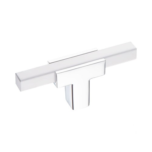 Ручка кнопка 67-Chrome-White цвет глянцевый хром / белый длина 70 мм