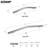 Ручка модерн скоба 6812-292 цвет белый матовый длина 230 мм