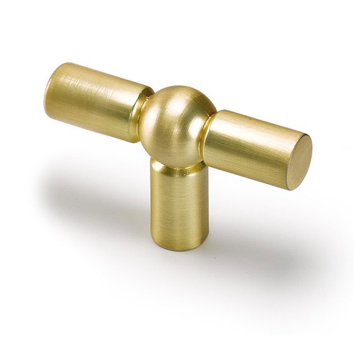 Ручка кнопка 6860-020 цвет матовое золото ширина 46 мм