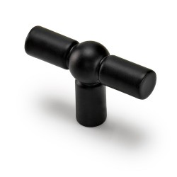 Ручка модерн кнопка 6860-032 цвет черный матовый ширина 46 мм 