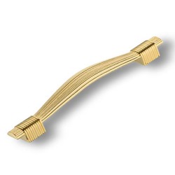 Ручка модерн скоба 7491-100 цвет глянцевое золото длина 163 мм