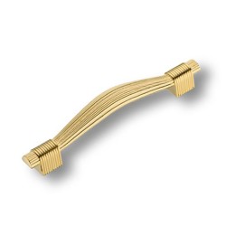 Ручка модерн скоба 7492-100 цвет глянцевое золото длина 128 мм 