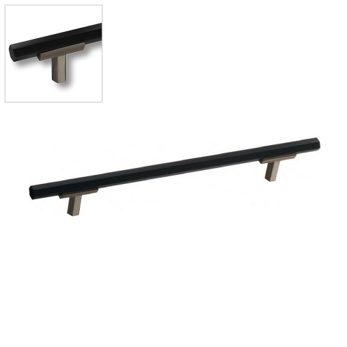 Ручка рейлинг 776-160-Titanium-Matt Black цвет черный / титан длина 230 мм, крепление 160 мм