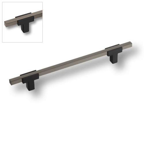 Ручка рейлинг 778-160-Matt Black-Titanium цвет черный / титановый длина 230 мм, крепление 160 мм