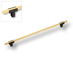 Ручка модерн рейлинг 778-320-Matt Black-Matt Gold цвет черный / матовое золото длина 390 мм