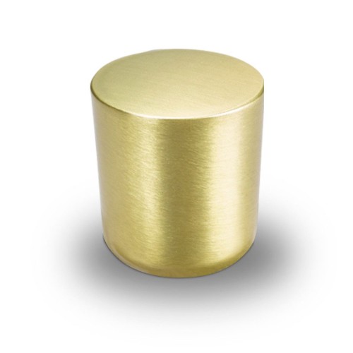 Ручка кнопка цилиндр 8161-020 цвет матовая латунь диаметр 25 мм