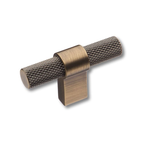 Ручка кнопка Т-образная 8774 0008 ABM-ABM цвет старая бронза длина 60 мм 