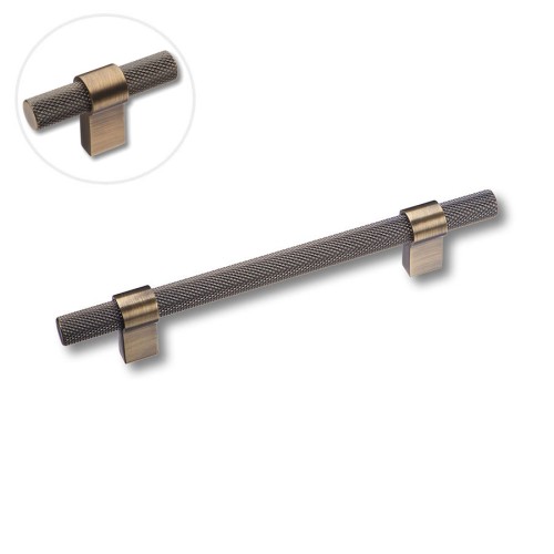 Ручка рейлинг 8774 0128 ABM-ABM цвет старая бронза длина 193 мм, крепление 128 мм