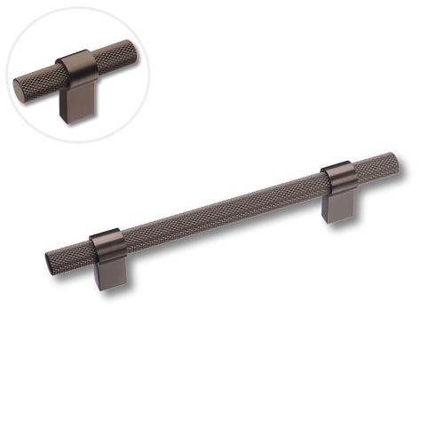 Ручка рейлинг 8774 0128 BBN-BBN цвет черный матовый никель длина 193 мм, крепление 128 мм 