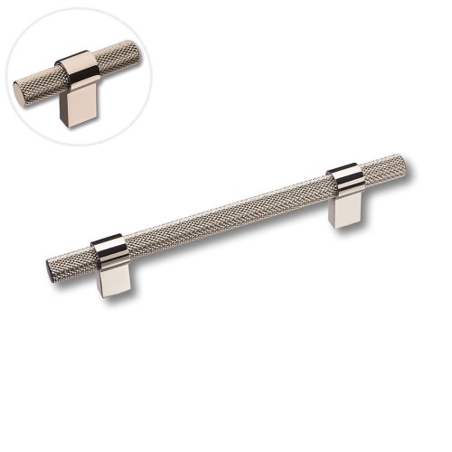 Ручка рейлинг 8774 0128 PN-PN цвет глянцевый никель длина 193 мм, крепление 128 мм