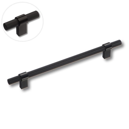 Ручка рейлинг 8774 0192 AL6-AL6 цвет черный длина 257 мм, крепление 192 мм