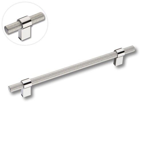 Ручка рейлинг 8774 0192 CR-CR цвет глянцевый хром длина 257 мм, крепление 192 мм