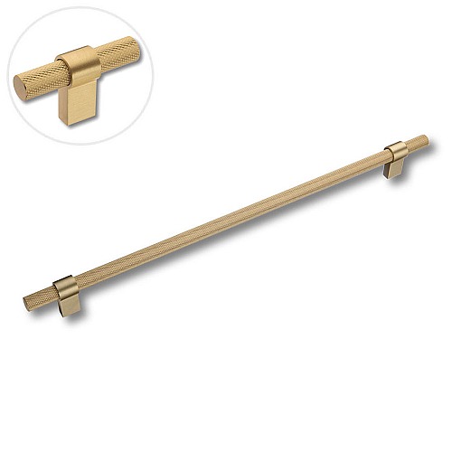 Ручка рейлинг 8774 0320 BB-BB цвет матовое золото длина 385 мм, крепление 320 мм