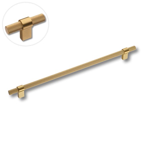 Ручка рейлинг 8774 0320 GLB-GLB цвет матовое золото длина 385 мм, крепление 320 мм 