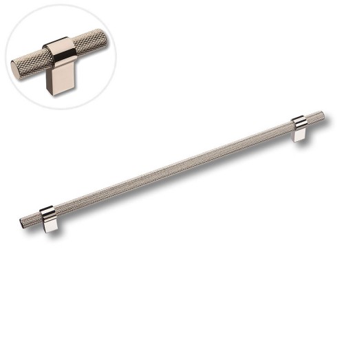 Ручка рейлинг 8774 0320 PN-PN цвет глянцевый никель длина 385 мм, крепление 320 мм