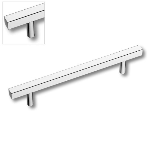 Ручка рейлинг 8807 0128 CR цвет глянцевый хром длина 178 мм, крепление 128 мм