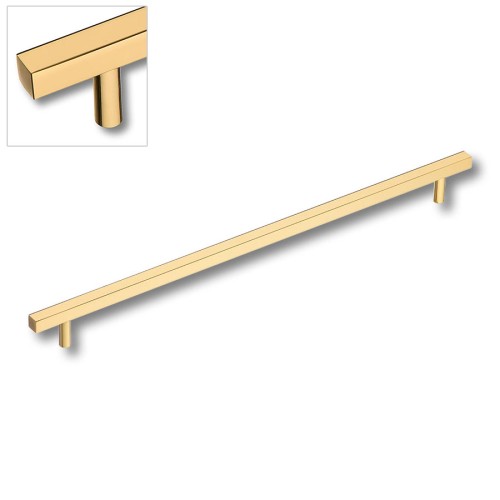 Ручка рейлинг 8807 0320 GL цвет глянцевое золото длина 370 мм, крепление 320 мм