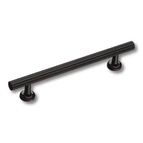 Ручка скоба 8887 0128 AL6-AL6 цвет черный матовый длина 178 мм, крепление 128 мм 