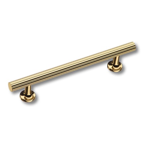 Ручка скоба 8887 0128 GL-GL цвет глянцевое золото длина 178 мм, крепление 128 мм 