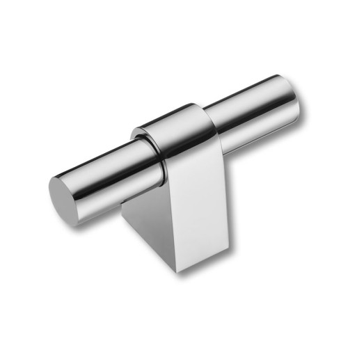 Ручка кнопка 8966 0008 CR-CR цвет глянцевый хром ширина 60 мм 