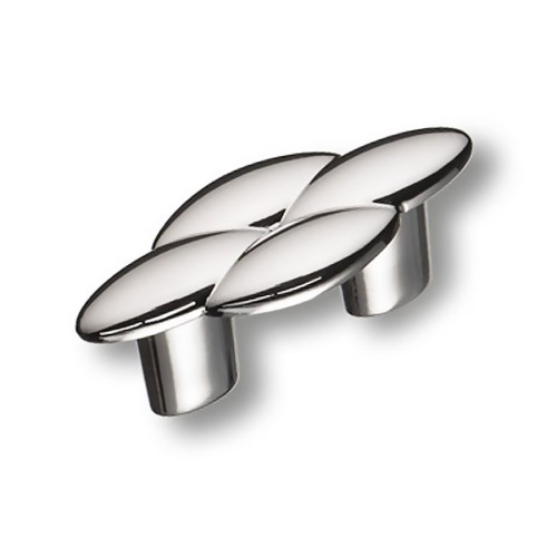 Ручка кнопка-скоба 905032MP02 цвет глянцевый хром длина 63 мм, крепление 32 мм