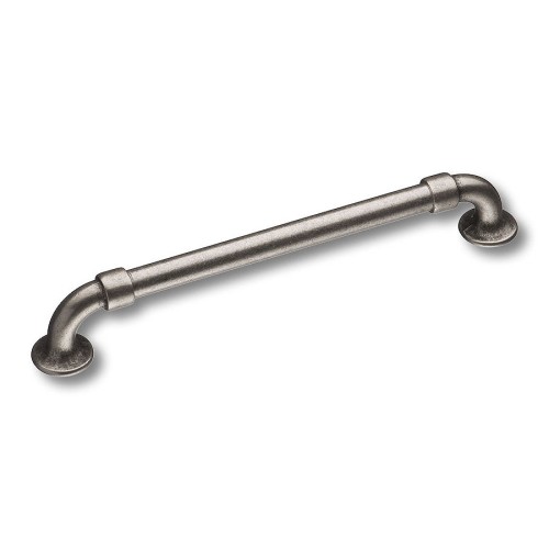 Ручка скоба BU 010.192.16 цвет античное серебро длина 215 мм, крепление 192 мм