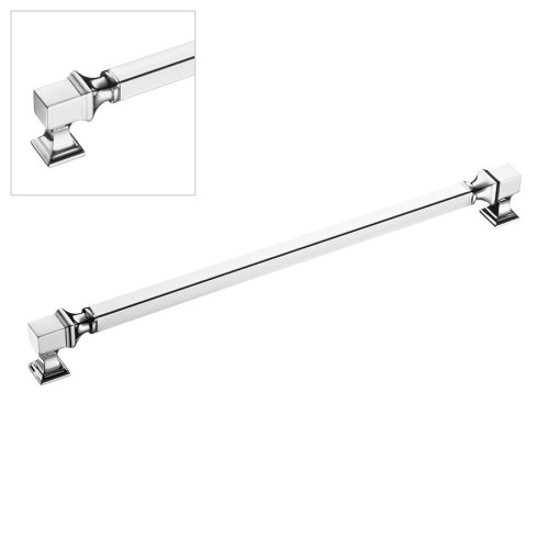 Ручка рейлинг BU 015.320.07SQ цвет глянцевый хром длина 340 мм, крепление 320 мм 