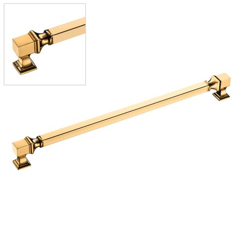 Ручка рейлинг BU 015.320.19SQ цвет глянцевое золото длина 340 мм, крепление 320 мм 