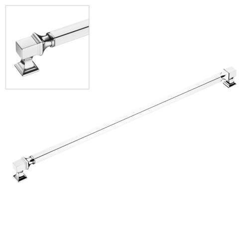 Ручка рейлинг BU 015.480.07SQ цвет глянцевый хром длина 497 мм, крепление 480 мм