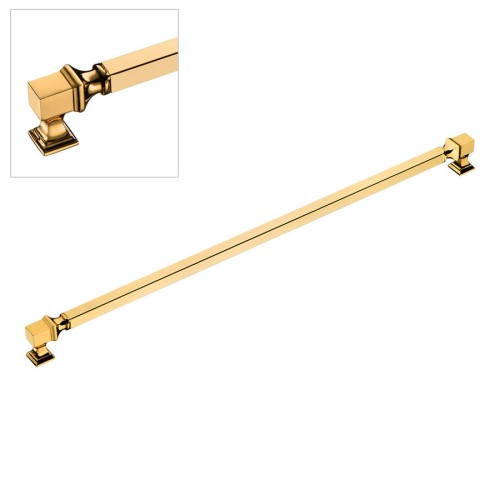 Ручка рейлинг BU 015.480.19SQ цвет глянцевое золото длина 497 мм, крепление 480 мм