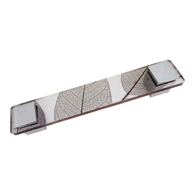 Ручка скоба Z1600030 глянцевый хром, вставка из листвы длина 200 мм Ручка скоба Z1600030 глянцевый хром, вставка из листвы длина 200 мм