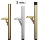 Опора мебельная 2460 140-260 Matt Black цвет черный матовый высота 140 / 260 мм 